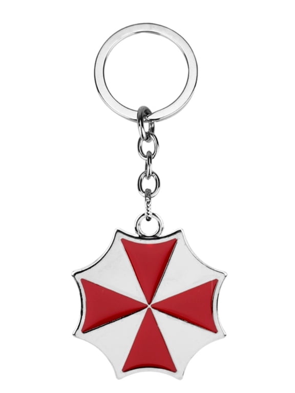 Resident Evil Umbrella Logo Metal Charm Keychain Keyring