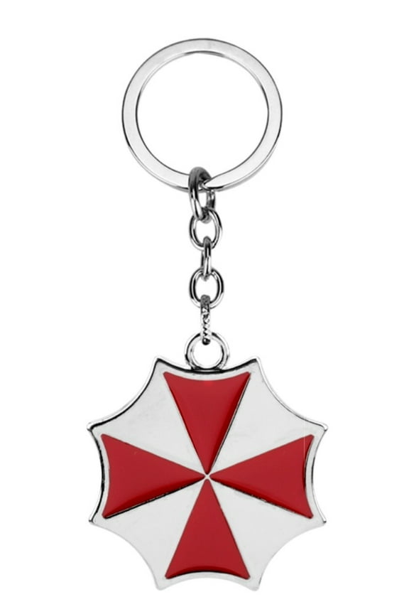 Resident Evil Umbrella Logo Metal Charm Keychain Keyring
