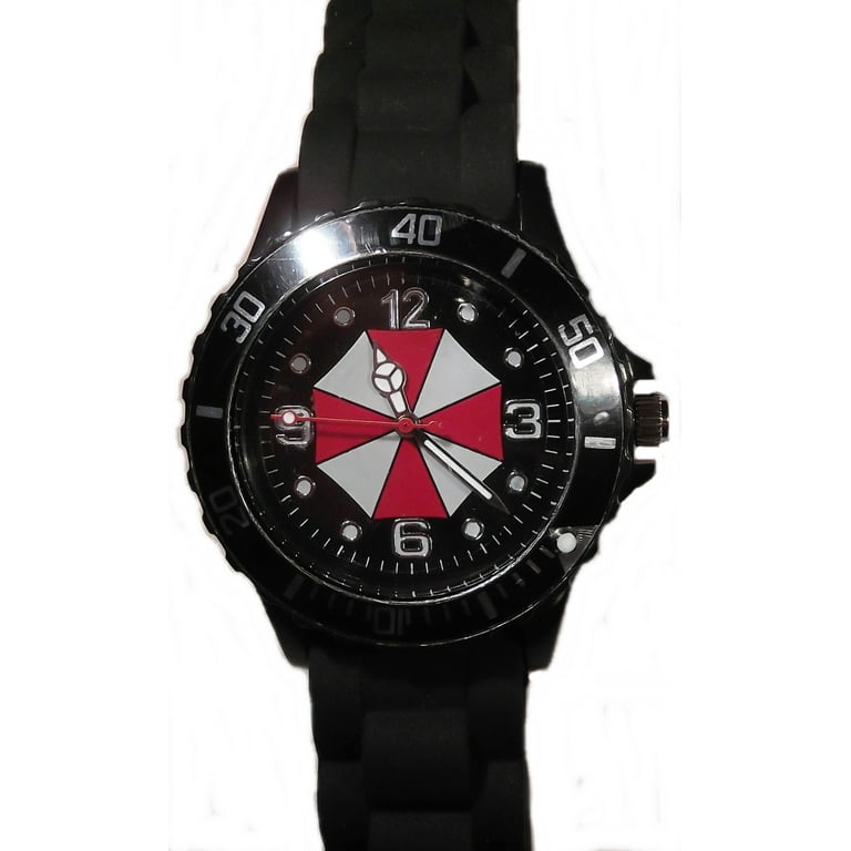 Resident Evil Umbrella Logo Smooth Silicone Band Wrist Watch