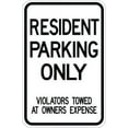 thumbnail image 1 of Resident Parking Only Violator Parking Signs Metal Sign Tin Sign 12x16 Inch - Caution Safety Warning Security Signs Indoor & Outdoor Signs for Home, Office, Work, 1 of 5