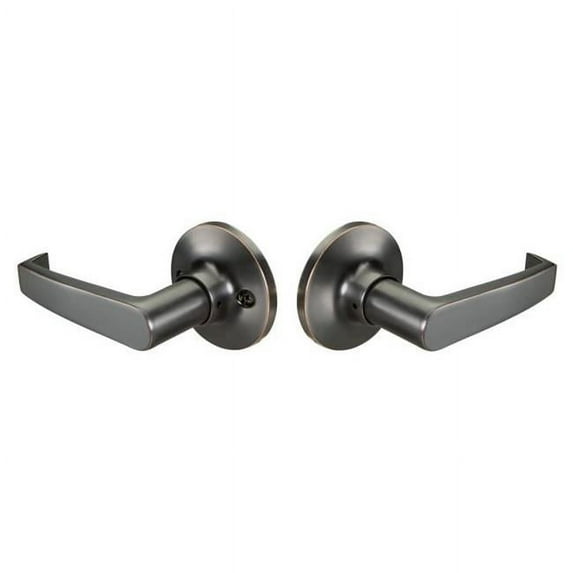 Residential Edge Passage Lock with Edisto Lever, Oil Rubbed Bronze Permanent