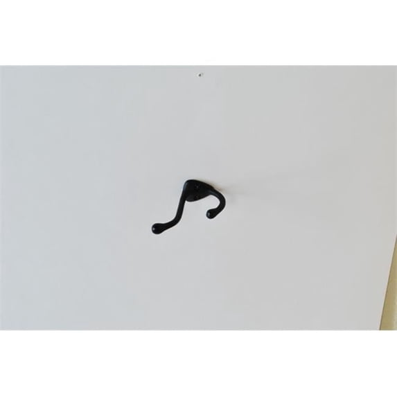 Residential Essentials 10601BK Vertical Double Robe Coat Hook- Black