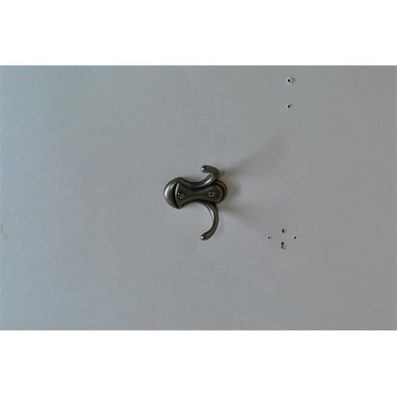 Residential Essentials 10602AP Horizontal Double Robe Coat Hook- Aged Pewter