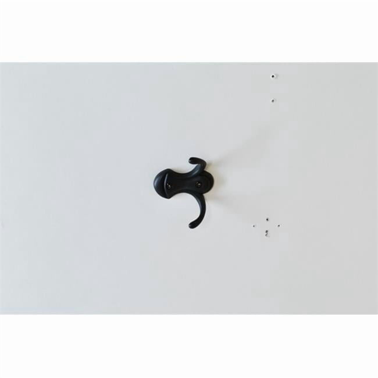 Residential Essentials 10602BK Horizontal Double Robe Coat Hook- Black ...