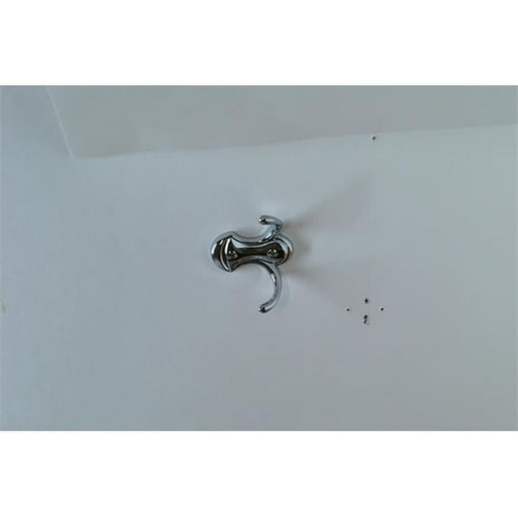 Residential Essentials 10602PC Horizontal Double Robe Coat Hook- Polished Chrome
