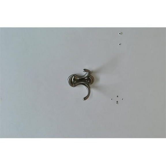 Residential Essentials 10602SN Horizontal Double Robe Coat Hook- Satin Nickel