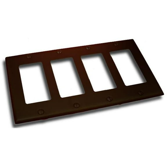 Residential Essentials 10843VB Quadruple Rocker Switch Plate- Venetian Bronze