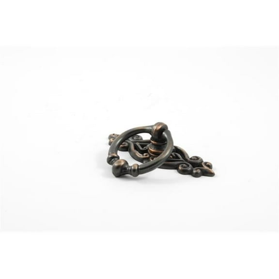 Residential Essentials  Cabinet Ring Pull with Backplate - Venetian Bronze - 2-5/8 L x 1 W x 3/4P in.