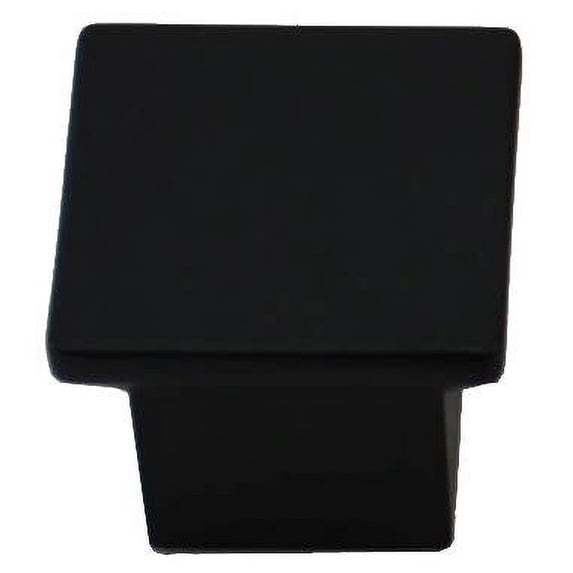 Residential Essentials 10396BK Cabinet Square Knob - Black