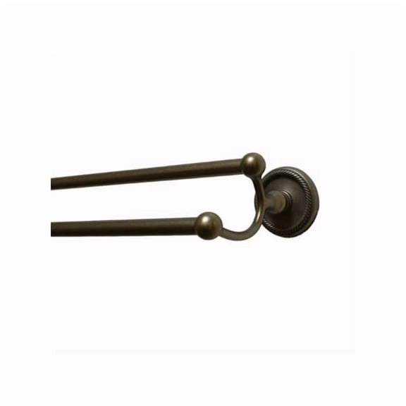 Residential Essentials 2148AP 24 in. Woodrich Double Towel Bar - Aged Pewter
