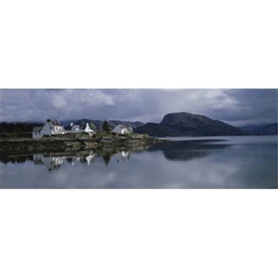 Residential Structure On The Waterfront Plockton Highlands Scotland United Kingdom Poster Print by - 36 x 12