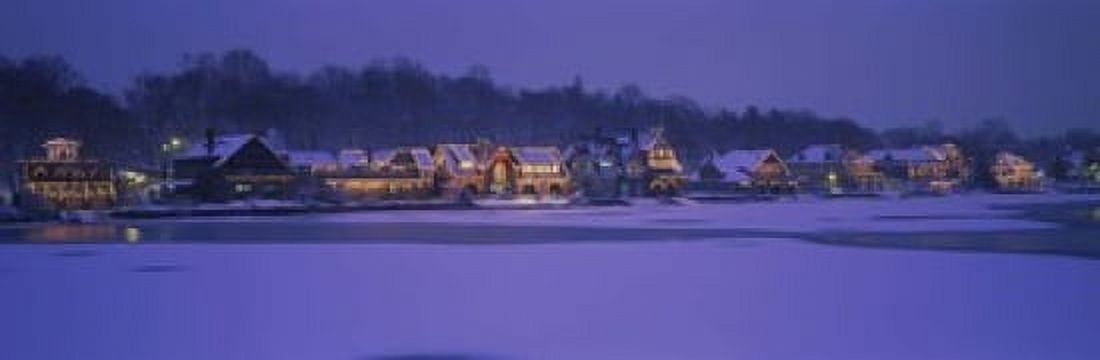 Residential building at the waterfront Philadelphia Pennsylvania USA Canvas Art - Panoramic Images (18 x 6)