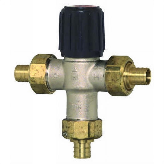 Resideo Braukmann AM101C1070-UPEX1LF 3/4" Union PEX Lead Free Mixing Valve (70-120F), replacement for AM101C1070-UPEX-1LF, AM101C-UPEX-1LF