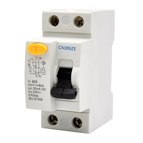 Residual Current Circuits Breaker 2 Poles Din Rails Earth Leakage Current Breaker Safety Switches 2Pin 40A Circuits Breaker