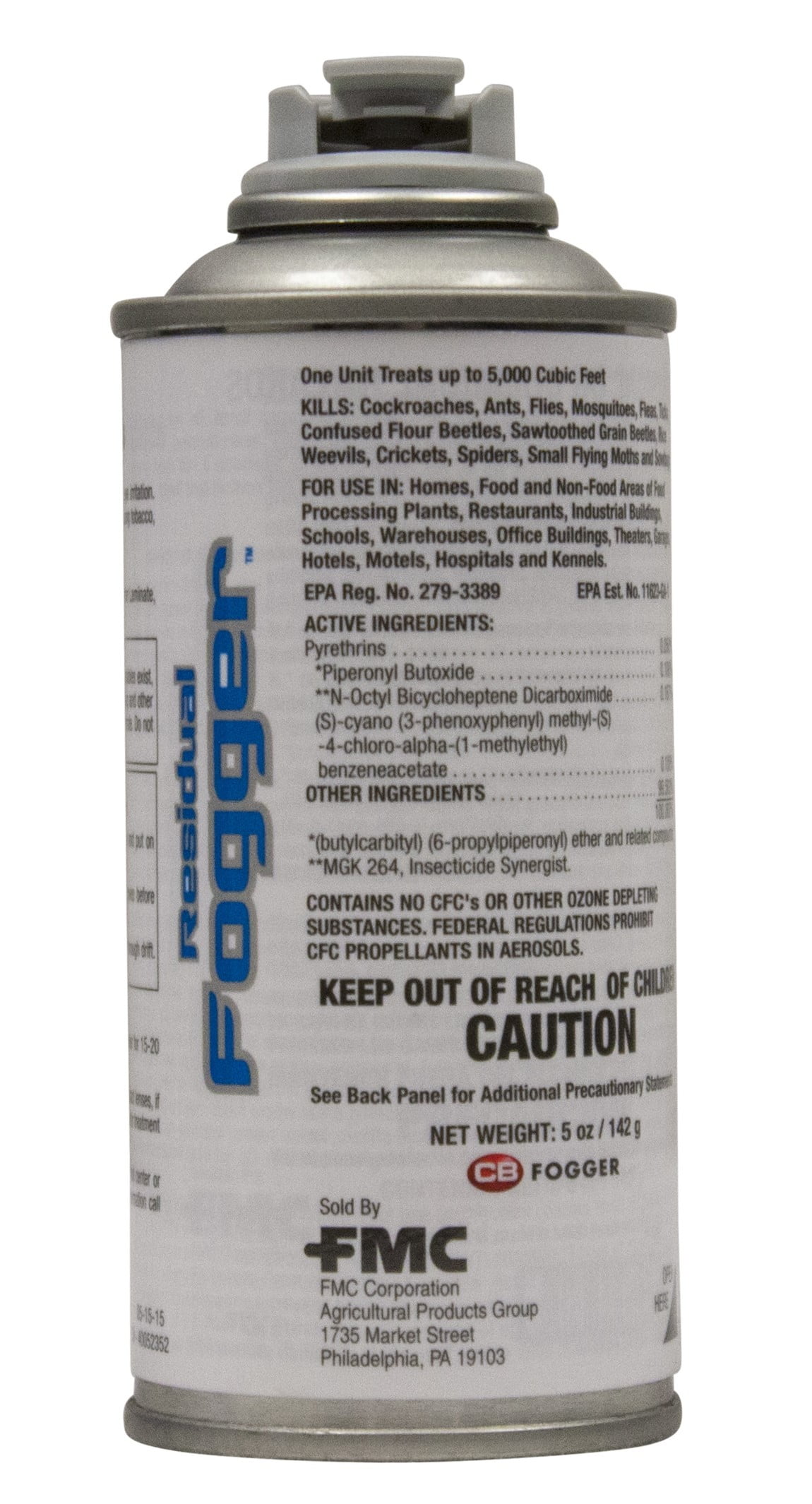 Residual Fogger Kills Crawling, Flying & Jumping Insects 5 oz Can