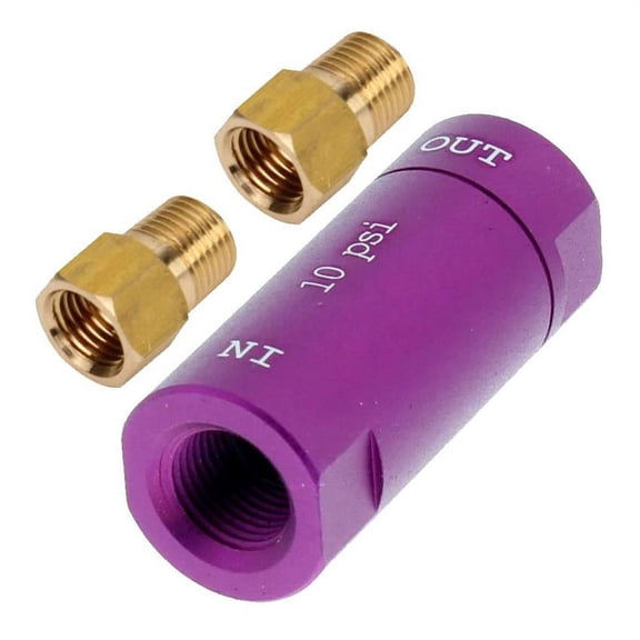 Residual Pressure Valve Kit Drum Brake 10 PSI Purple Anodized Aluminum