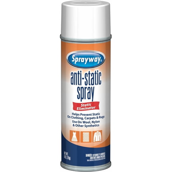 Residue-Free Anti-Static Spray, Reduce Static Cling, Eliminate Static Shock, 6 Oz