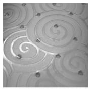 Resilia - Deluxe Clear Vinyl, Plastic Floor Runner Deep Pile Carpet, Swirl Spiral Pattern, 36" x 6'