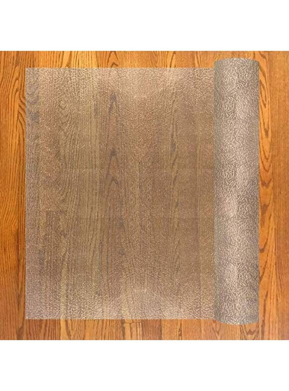 Resilia - Deluxe Clear Vinyl, Plastic Floor Runner/Protector for Hard Floors - Skid-Resistant, Textured Pattern, (27 Inches Wide x 6 Feet Long)
