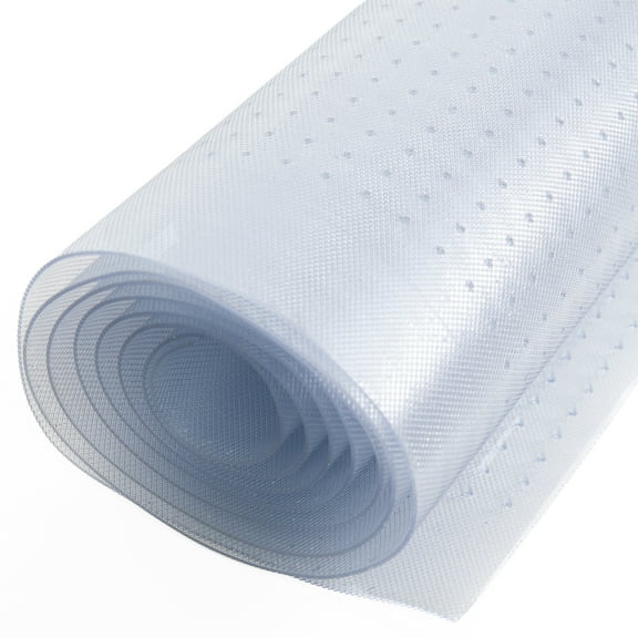 Resilia Industrial-Grade Floor Protector for Deep Pile Carpet with Crosshatch Pattern, Clear, Easy-to-Clean Plastic Mat, 24 Inches x 25 Feet, For High Traffic and Commercial Use