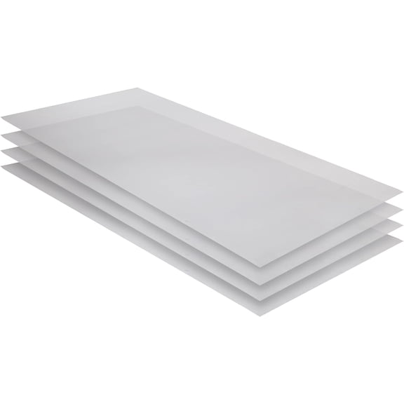 Resilia Industrial Shelf Liner Set for Wire Shelving – 4 Pack, 24” x 72” Heavy Duty Waterproof Liners, Custom Fit Clear Plastic Vinyl Covers for Kitchen, Bathroom, Pantry, & Garage Rack