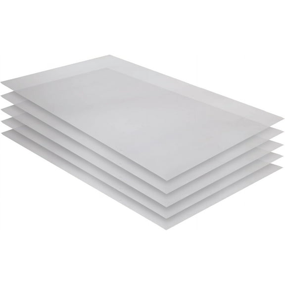 Resilia Industrial Shelf Liner Set for Wire Shelving – 5 Pack, 24” x 47” Heavy Duty Waterproof Liners, Custom Fit Clear Plastic Vinyl Covers for Kitchen, Bathroom, Pantry, & Garage Rack