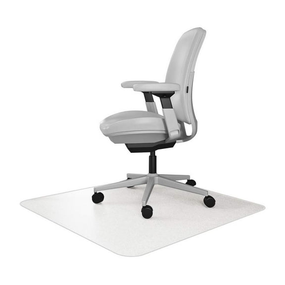 Resilia Office Desk Chair Mat for Low Pile Carpet, 48" x 48", Clear