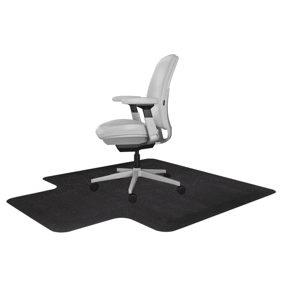 Resilia Office Desk Chair Mat for Low Pile Carpet with Lip, 36" x 48", Black