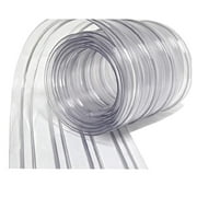 Resilia - Plastic Vinyl Strip Curtain for Walk In Freezers, Coolers & Warehouse Doors - Clear, 80 mil Thick, 8 Inch x 75 Foot Roll