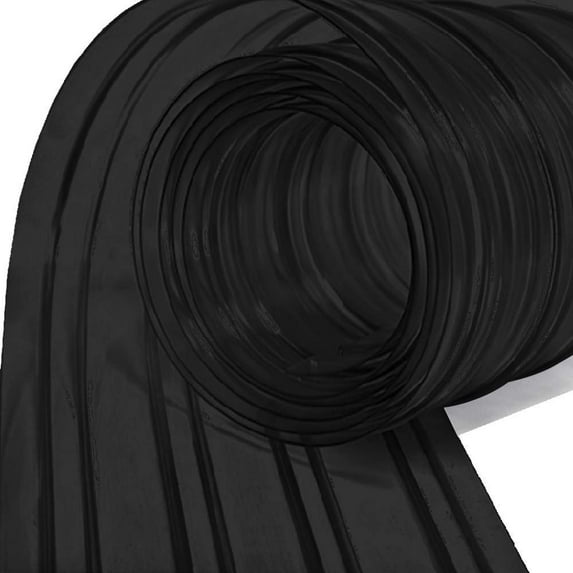 Resilia - Plastic Vinyl Strip Curtain for Walk in Freezers, Coolers & Warehouse Doors - Black Opaque, 80 mil Thick, 8 Inch x 75 Foot Roll