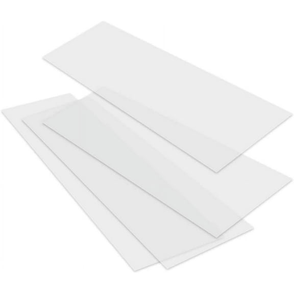 Resilia Shelf Liner for Wire Racks or Shelving – Pack of 4, 16" Wide x 4' Long Heavy Duty Waterproof Liners, Clear PVC Covers for Kitchen Pantry, Bathroom Closet, & Cabinet Storage