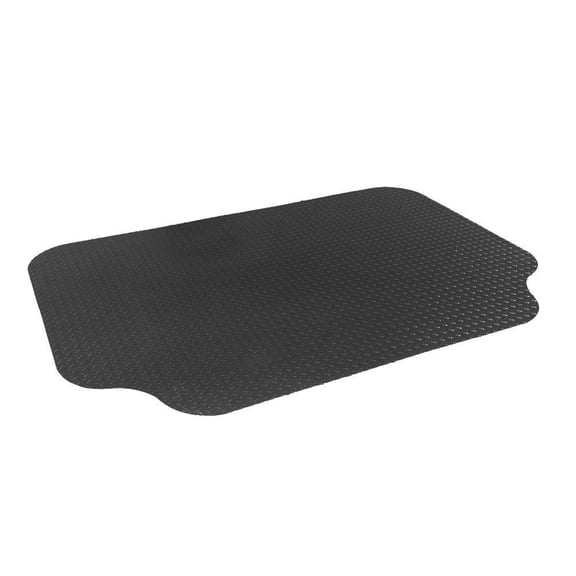 Resilia Under Grill Mat With Splatter Guard Lip - 72” x 48”, Black