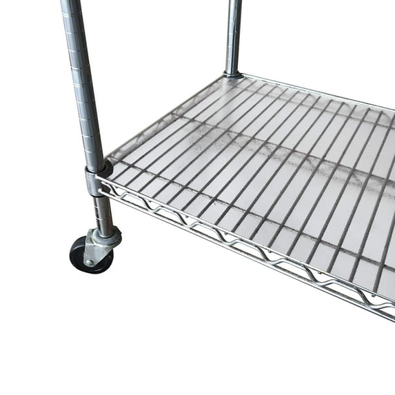 Resilia Wire Rack Shelf Liners - 4 Pack, 18" x 48", Clear Vinyl