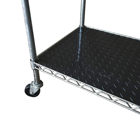 Resilia Wire Rack Shelf Liners - 5 Pack, 16" x 36", Black Diamond