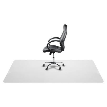 Resilia Workstation Desk Chair Mats for Carpet with Grippers - Home & Office Floor Protector, Easy to Clean, Stain-Resistant Vinyl Clear, 46 Inches x 72 Inches, Made in The USA