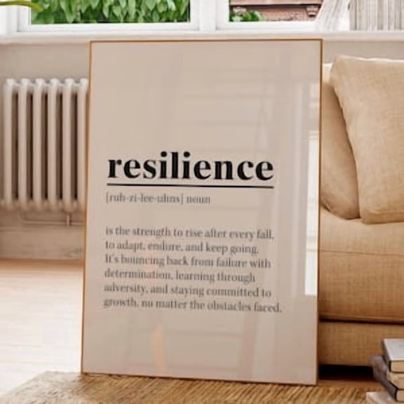 Resilience Definition Motivational Poster, Poster Home Decor, Poster Only