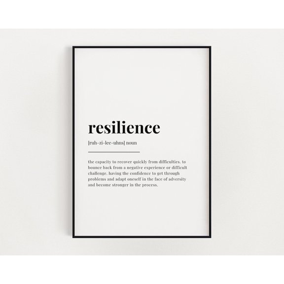 Resilience Definition Print, Wall Art Print, Resilience Print, Definition Print, Quote Print Home Decor #2887, Unframed Poster Size 24x36