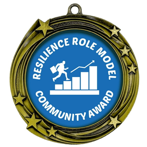 Resilience Role Model Community Award Star Design Medal | Volunteer and Community Service Award