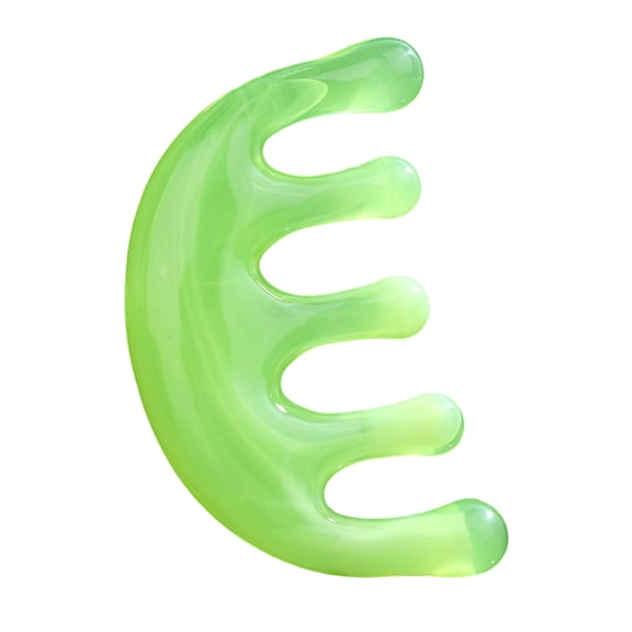 Resin 5-Finger Scalp Massage Comb - Thickened Ball Head Hair Brush for Relaxation & Stress Relief, Portable Home & Travel Use