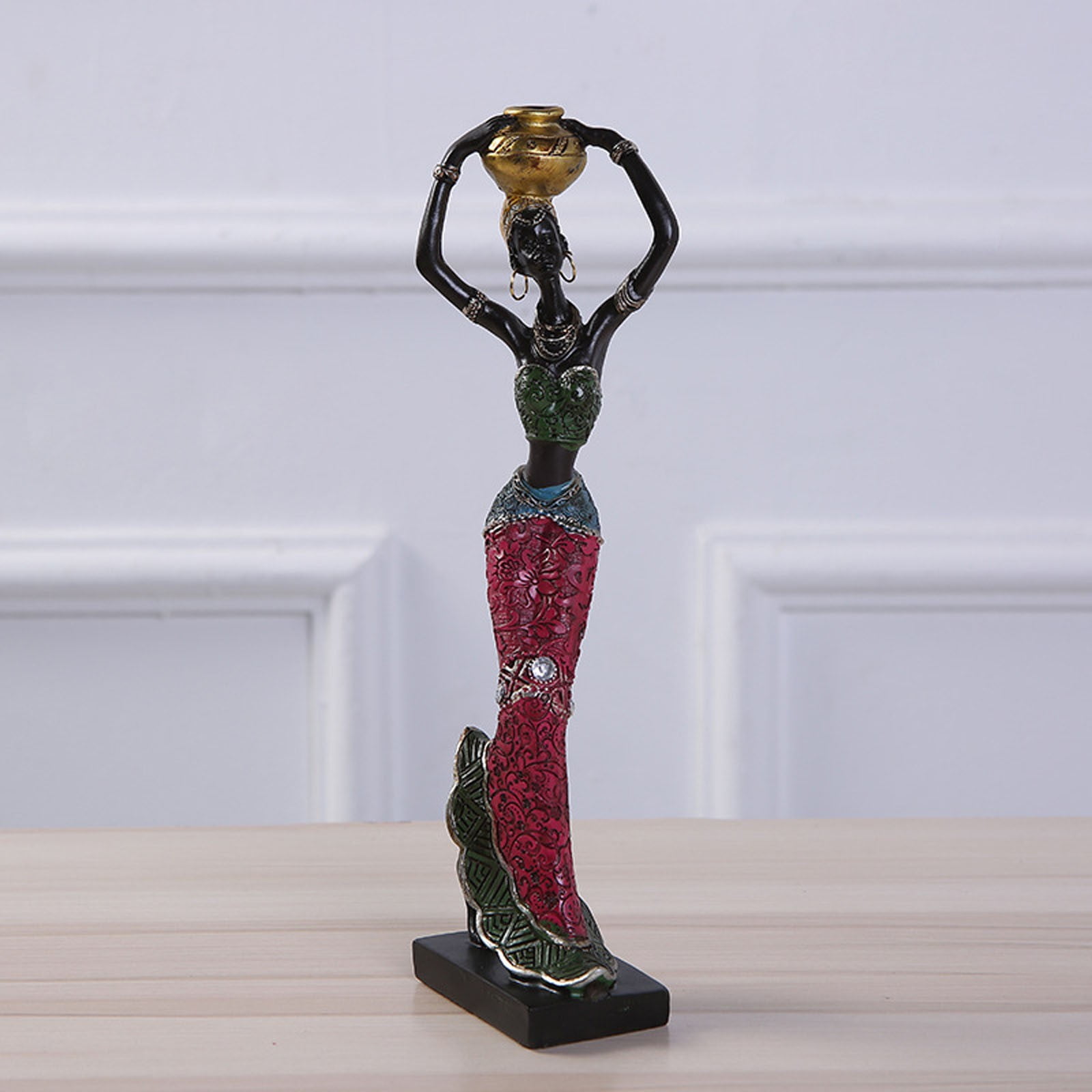 Resin African Beauty Girl Statue Ethnic Style Home Decoration Creative  Crafts - Walmart.com, image size:1600x1600