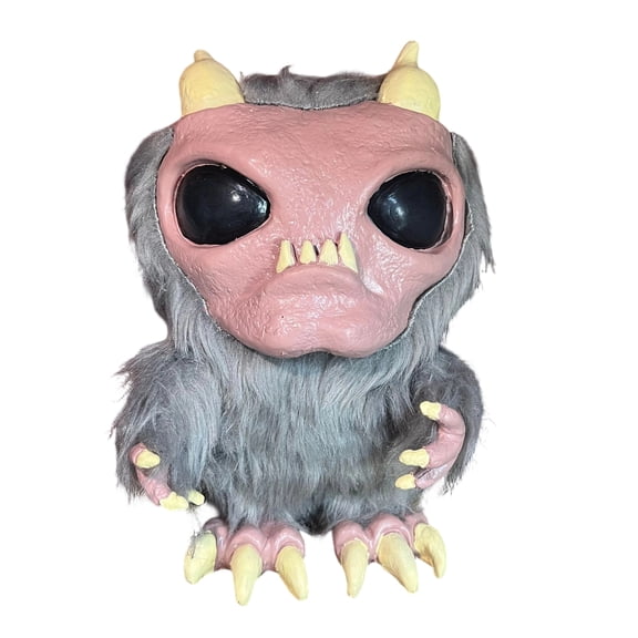 Resin Alien Figurine With Horned Accent Spooky Design For Home Decor Tabletop Display And Gothic Accents,Gray