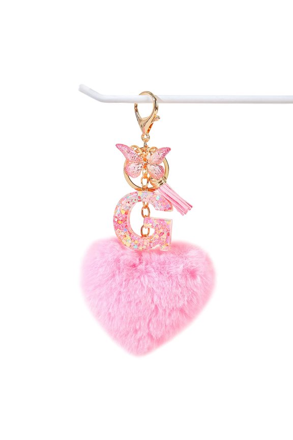 Resin Alphabet Initial Letter Keychain Keyring for Women Purse Handbags
