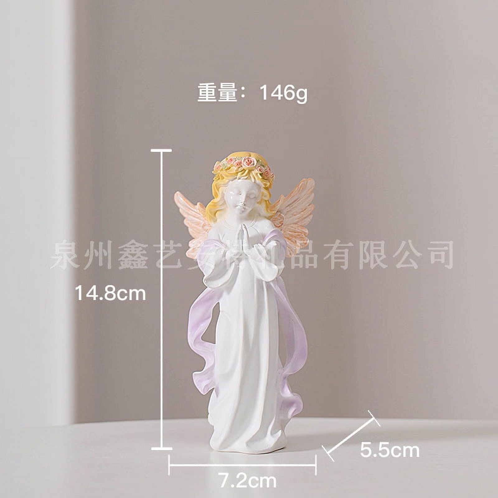 Resin Angel Figurine Cute Angel Resin Statue Decorative Artware Angel