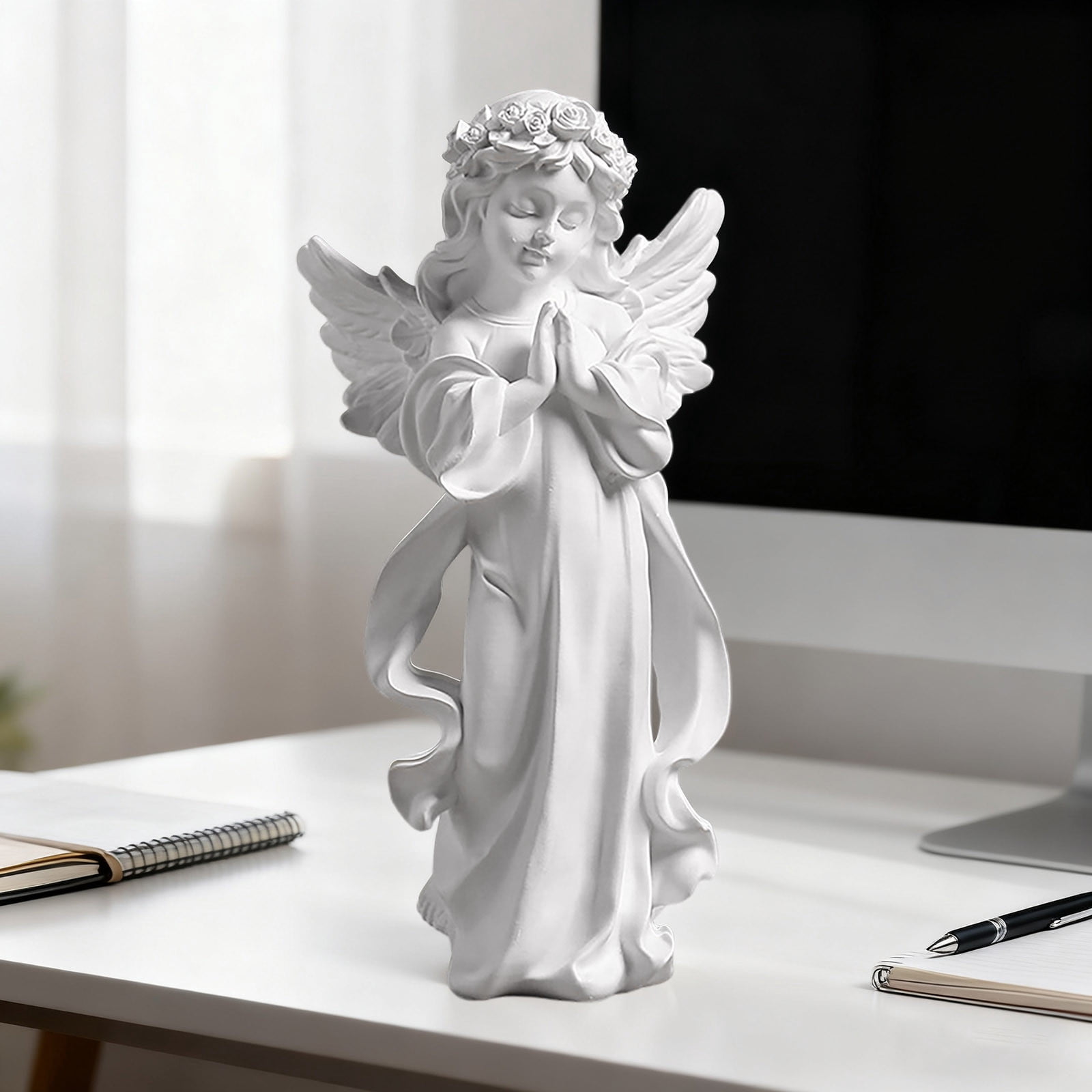Resin Angel Statue, Resin Angel Figurine, Adorable Flower adult ...