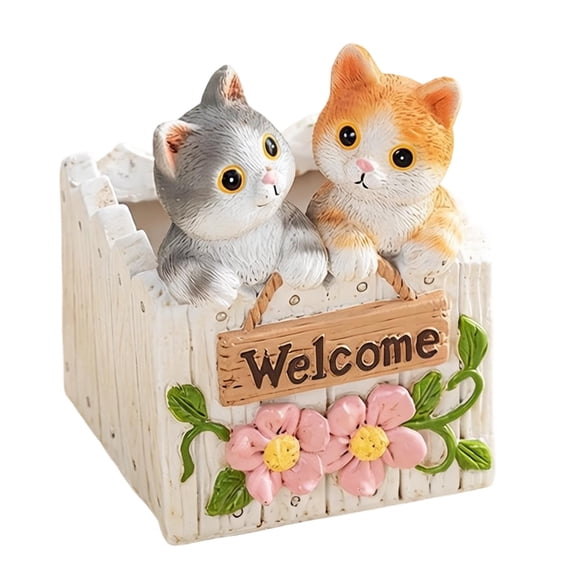 Resin Animal Shaped Flower Pot, Creative Decorative Animal Planter, Cute Flower Container for Outdoor Garden Patio Ornament