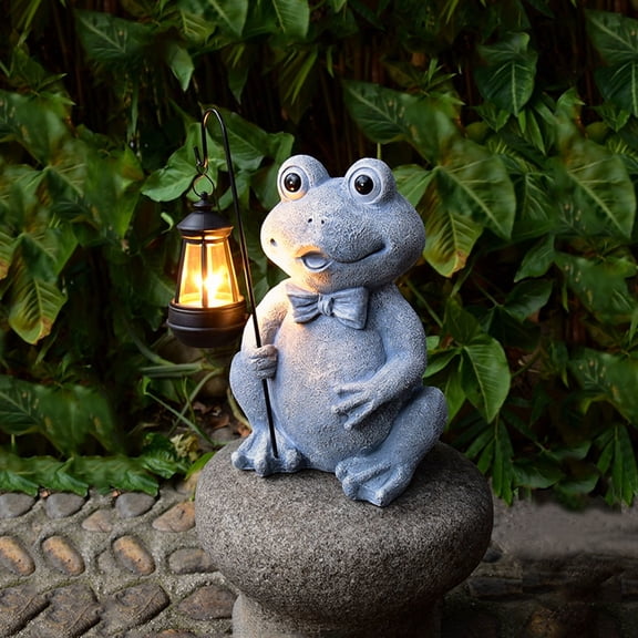 Resin Animal Solar Outdoor Light, Rabbit Statue, Garden Decor Figurine, for Courtyard Paths Patio Balcony, 8.27x5.32x10.63 Inches