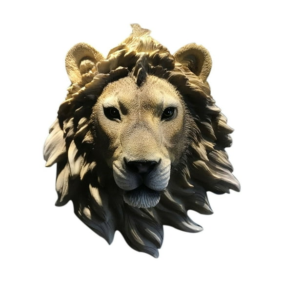 Resin Animal Wall Decor under $5! Yannianjz Resin Animal Head Wall Mount, Wolf Leopard Bear Bust Sculpture, Home Decor Wall Art for Living Room and Bar