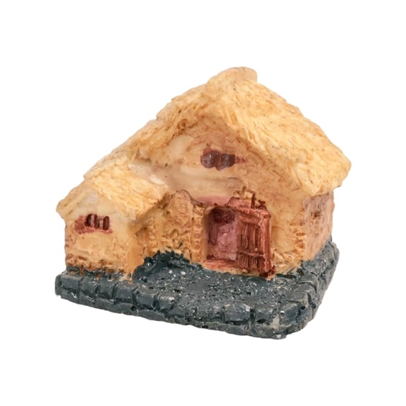 Resin Aquarium Decoration Mini Cottage House Ornament Fish Tank Landscape Decor Rural Village House Scenery