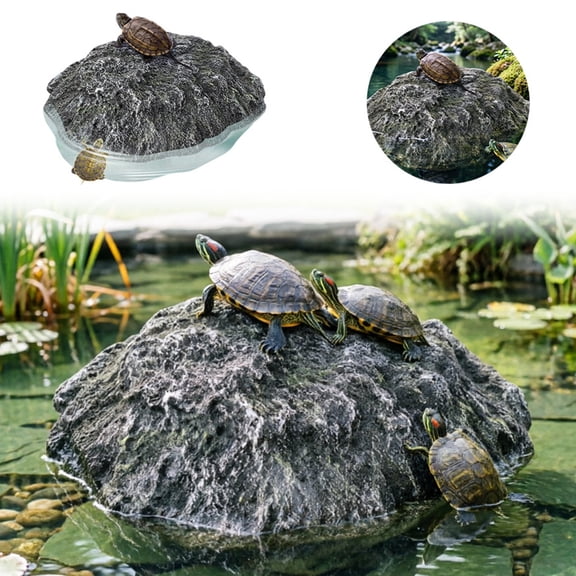 Resin Aquarium Hardscape Support Stone Decorative Driftwood Fixing Holder Ornament for Freshwater Saltwater Fish Tank Terrarium