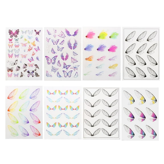 Resin Art Supplies for Butterfly Simulated Wings Transparent Resin Stickers for Card Making Scrapbook DIY Jewelry